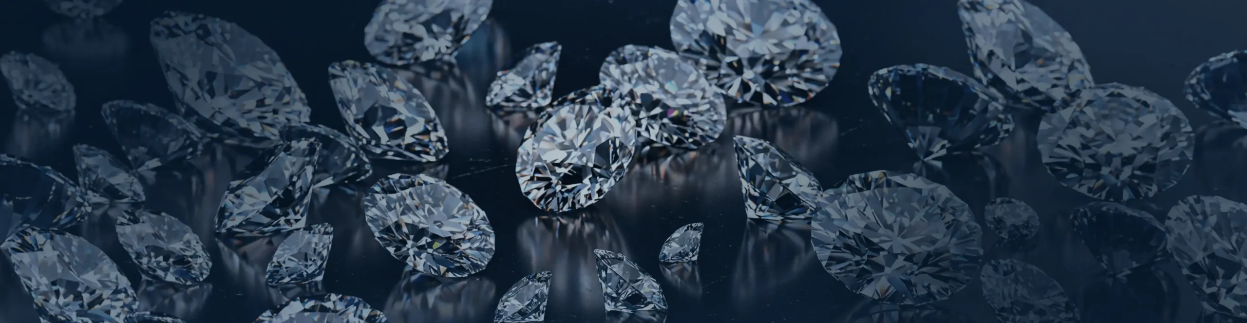Collection of brilliant-cut diamonds.